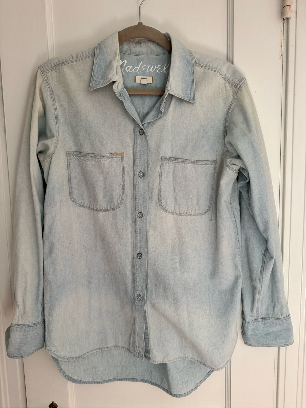Madewell Washed Denim Button-Down Chambray Shirt